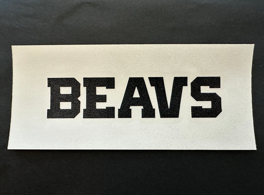 Black BEAVS Transfer Sticker